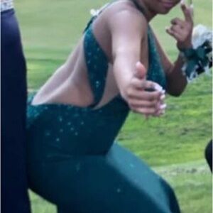 Elegant Teal Evening Gown